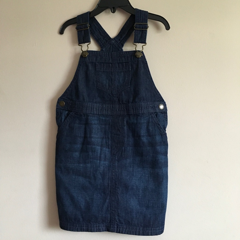 Joe Fresh Little Girl Overall Jumper Dress with adjustable Straps size 4.